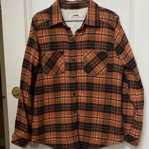 Ci Sono Plaid Collection Faux Sherpa Lined Shirt Jacket - unisex
